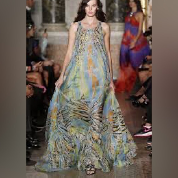 Emilio Pucci Runway Ready To Wear Silk Chiffon Maxi Dress - Picture 7 of 16